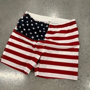 Old Navy Mens American Flag Swim Trunks XL Stars Stripes Patriotic Board Shorts